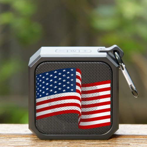 Patriotic Red White and Blue US Flag Portable Bluetooth Speaker