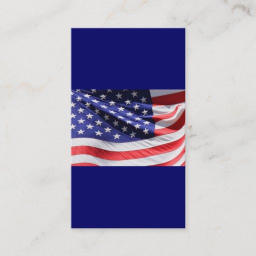 Customizable Patriotic Red White and Blue USA American Flag Business Card Templates