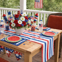 Patriotic Red White Blue 4th of July Holiday Party