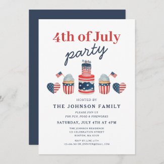 Patriotic Red White & Blue 4th Of July Party