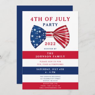 Patriotic Red White & Blue 4th Of July Party  