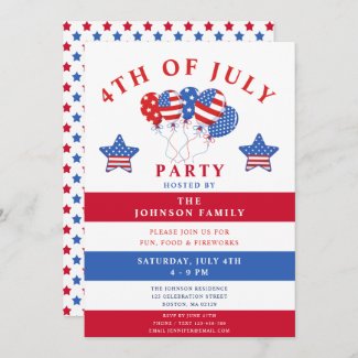 Patriotic Red White & Blue 4th Of July Party