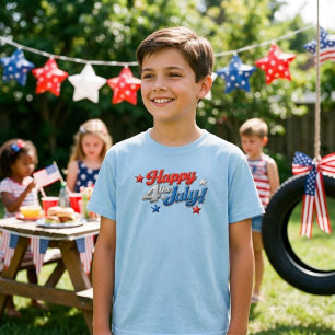 Patriotic Red White Blue 4th of July T-Shirt
