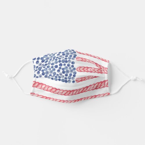 Patriotic Red White Blue American Flag Adult Cloth Face Mask