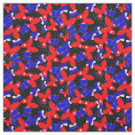 Patriotic Red White Blue Butterflies Fabric
