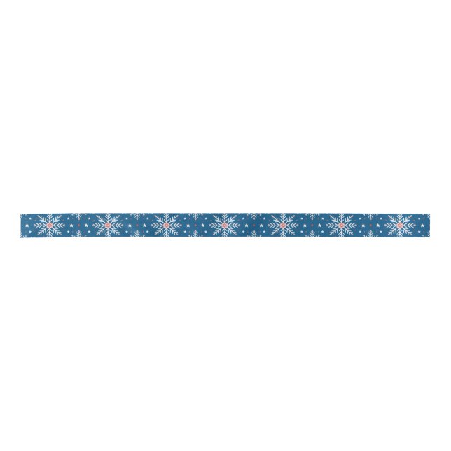 Patriotic Red White Blue Christmas Snow Ribbon (Front)