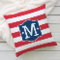 Patriotic Red White Blue Custom Monogram Initial