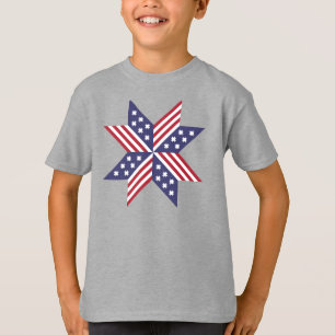 Patriotic Red White Blue Native Stars Stripes T-Shirt