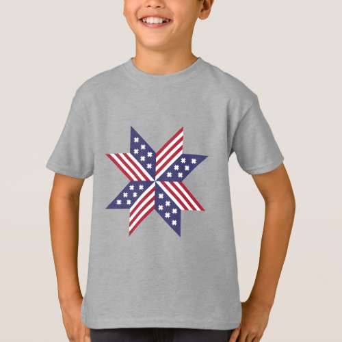 Patriotic Red White Blue Native Stars Stripes T_Shirt