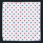 Patriotic red white blue polka dot pattern holiday bandana<br><div class="desc">Cute red white and blue polka dot pattern modern cute patriotic American holiday Bandana.
Great for humans and dogs.</div>