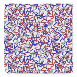 Patriotic Red White Blue Sprinkles Bandana