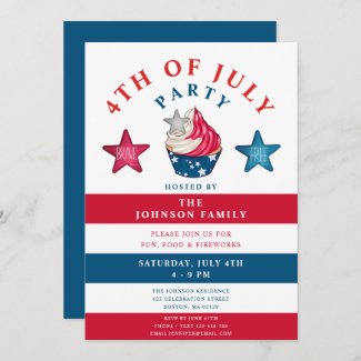 Patriotic Red White & Blue Stars 4th Of July