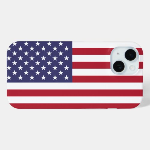 Patriotic Red White Blue Stars And Stripes Flag iPhone 15 Case