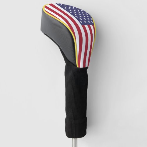 Patriotic Red White Blue Stars And Stripes Flag Golf Head Cover