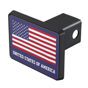 Patriotic Red White Blue Stars And Stripes Flag Hitch Cover by ejkaal at Zazzle