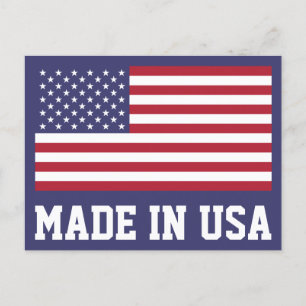 Patriotic Red White Blue Stars And Stripes Flag Holiday Postcard