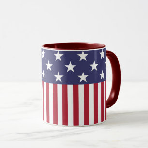 Patriotic Red White Blue Stars And Stripes Flag Mug
