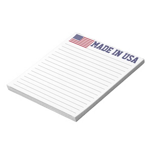 Patriotic Red White Blue Stars And Stripes Flag Notepad