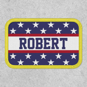 Patriotic Red White Blue Stars And Stripes Flag Patch