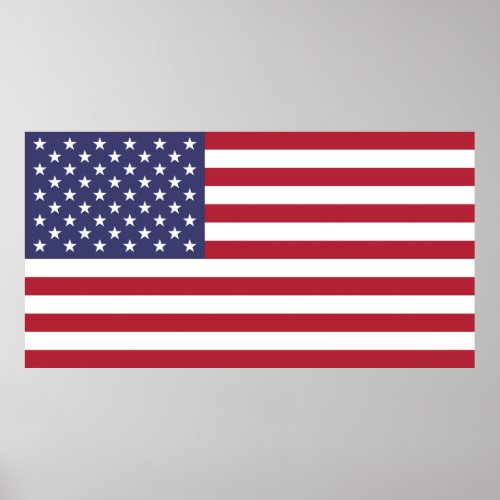 Patriotic Red White Blue Stars And Stripes Flag Poster