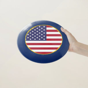 Patriotic Red White Blue Stars And Stripes Flag Wham-O Frisbee