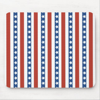 Patriotic Red White Blue Stars and Stripes Freedom Mouse Pad