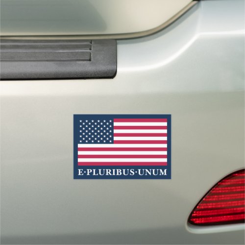 Patriotic Red White Blue Stars And Stripes Motto Car Magnet