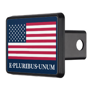 Patriotic Red White Blue Stars And Stripes Motto Hitch Cover