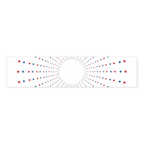 Patriotic red white blue stars fireworks festive napkin bands