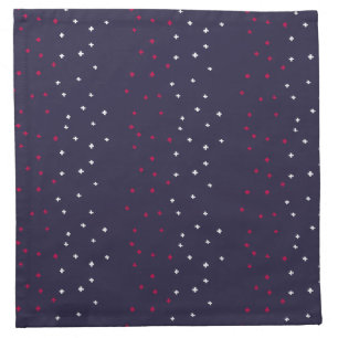 Patriotic red white & blue Swiss cross plus sign Cloth Napkin