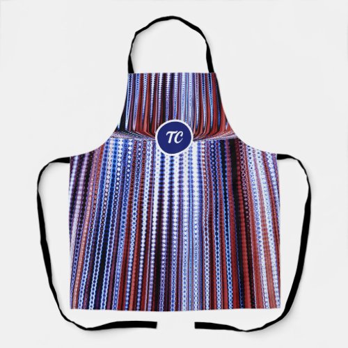 Patriotic Red White Blue USA Flag Modern Country  Apron
