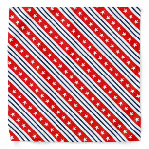 Patriotic Red, White & Blue USA Stars & Stripes Bandana