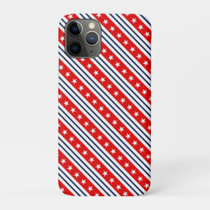 Patriotic Red, White & Blue USA Stars & Stripes iPhone 11 Pro Case