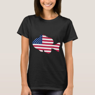 Patriotic Red White & Bruh America Fish Fishing 4t T-Shirt