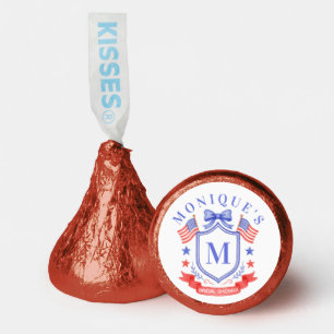 Patriotic Red White & I Do Monogram Bridal Shower Hershey®'s Kisses®