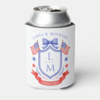 Patriotic Red White & I Do Monogram Wedding
