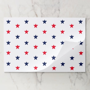 Patriotic red white & navy blue stars placemats