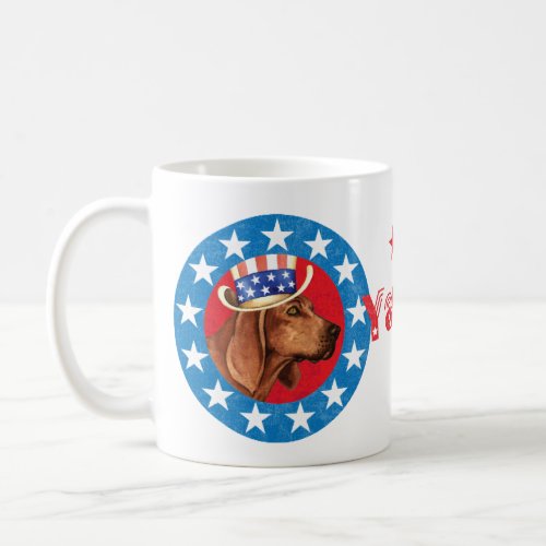 Patriotic Redbone Coonhound Coffee Mug