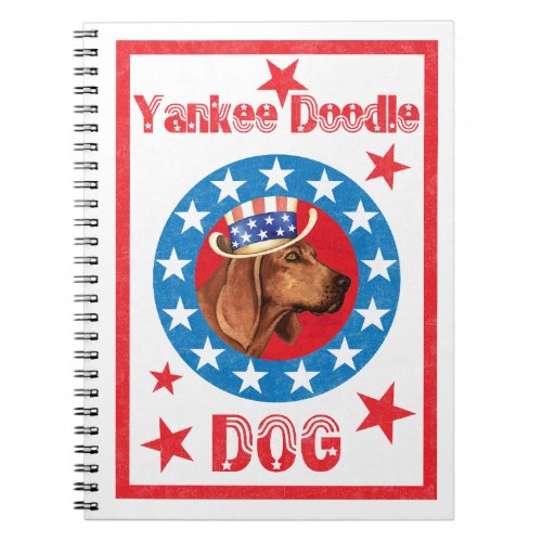 Patriotic Redbone Coonhound Notebook