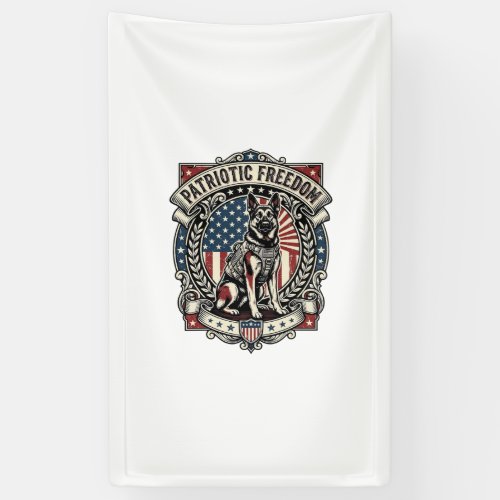 Patriotic Rescue Dog Banner