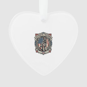 Patriotic Rescue Dog Ornament