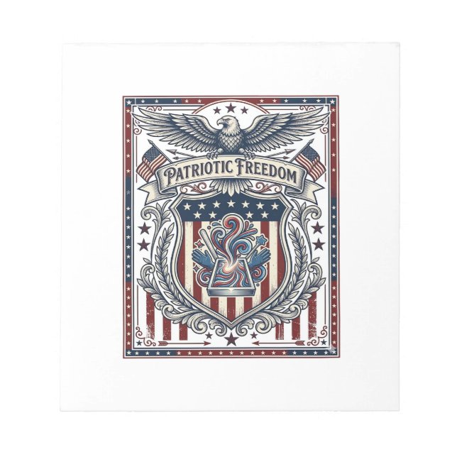 Patriotic Resin Notepad (Front)