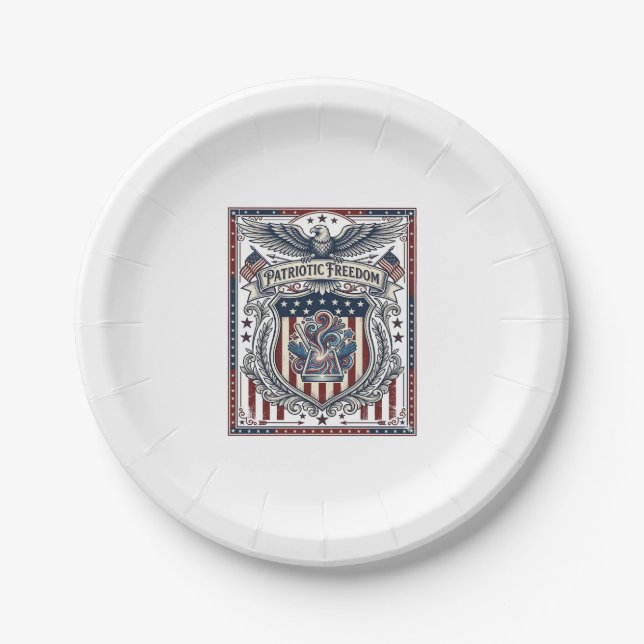 Patriotic Resin Paper Plates (Front)