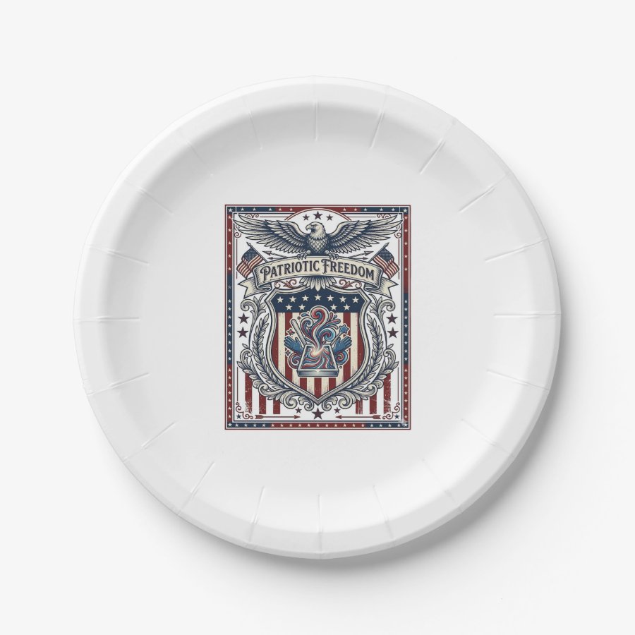 Patriotic Resin Paper Plates