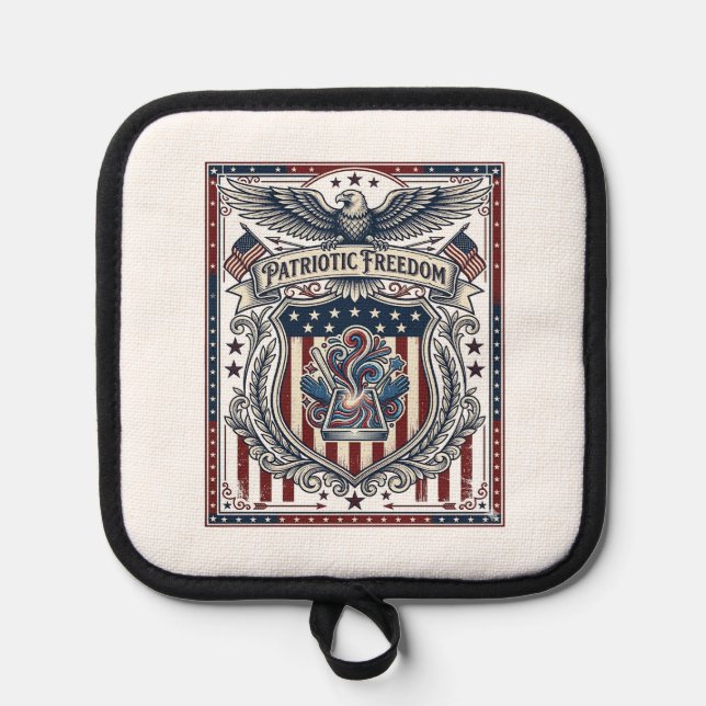 Patriotic Resin Pot Holder (Front)