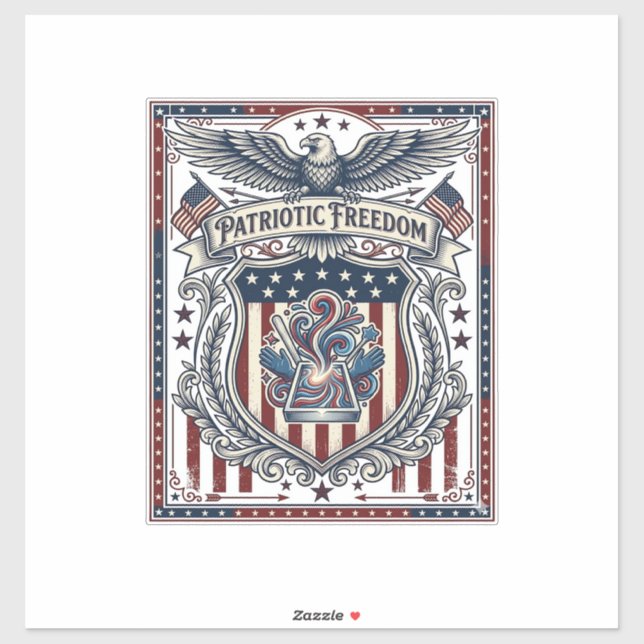 Patriotic Resin Sticker (Sheet)