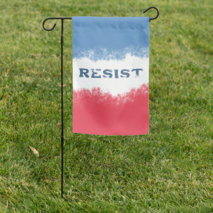Patriotic Resist Political  Garden Flag