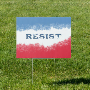 Patriotic Resist Political  Sign