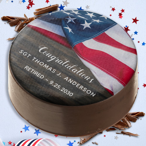 Patriotic Retirement American Flag Military Chocolate Covered Oreo