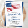 Patriotic Retirement Party USA American Flag  Invitation